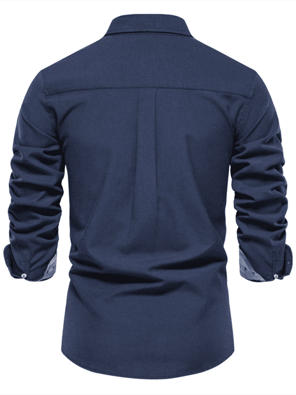Men's casual versatile fashion solid color long-sleeved top - Venus Trendy Fashion Online