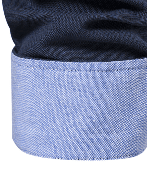 Men's casual versatile fashion solid color long-sleeved top - Venus Trendy Fashion Online