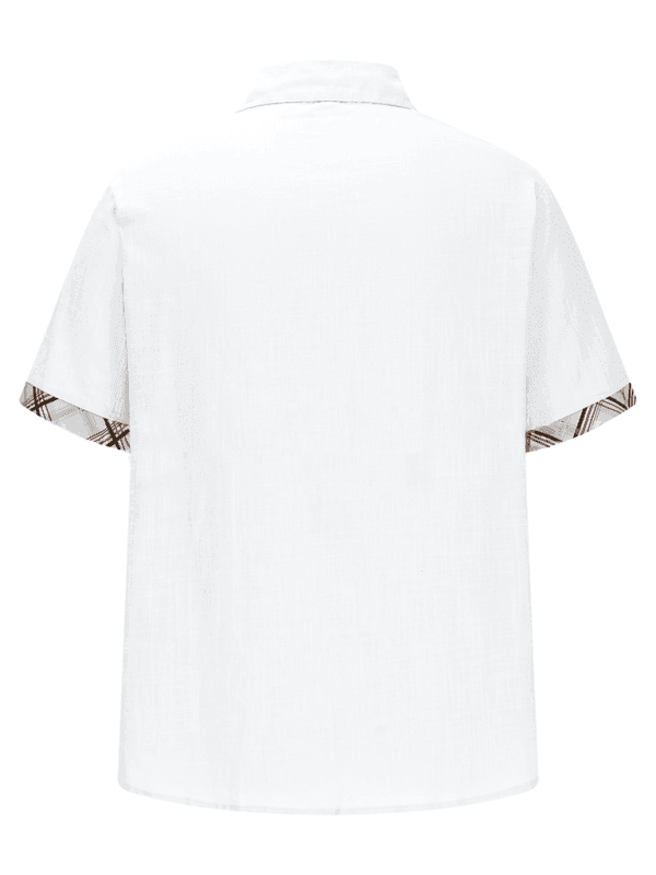 Men's Vacation Shirt Short Sleeve Contrast Lapel Shirt - Venus Trendy Fashion Online