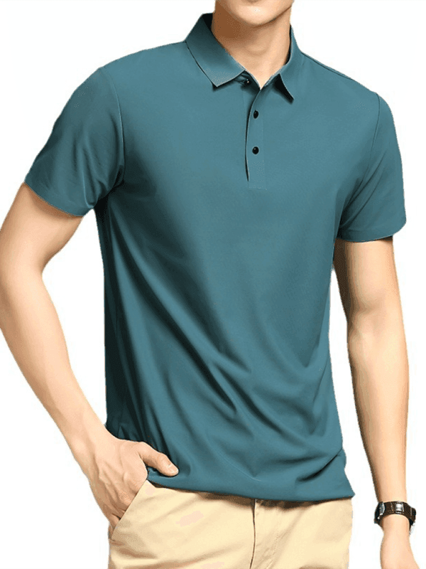 Men's high elastic short-sleeved quick-drying polo shirt - Venus Trendy Fashion Online