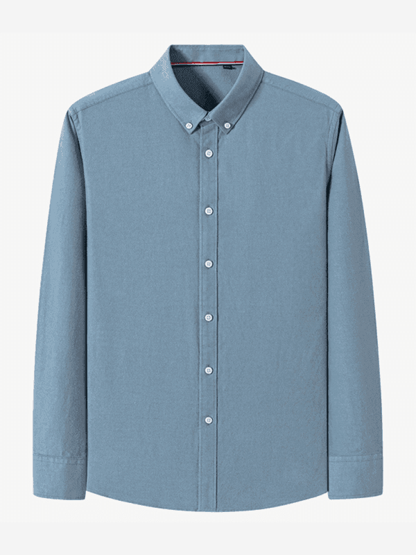 Men's Brushed Oxford Long Sleeve Shirt - Venus Trendy Fashion Online