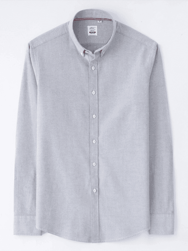 Men's Brushed Oxford Long Sleeve Shirt - Venus Trendy Fashion Online