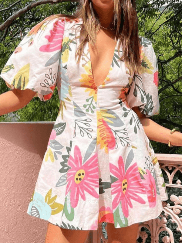 Women's Fashion Printed Pocket Dress - Venus Trendy Fashion Online