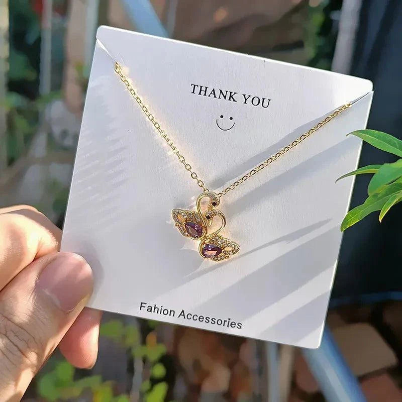 18K Gold Plated White-Plated K Artificial Pearls Zircon Pendant Necklace - Venus Trendy Fashion Online