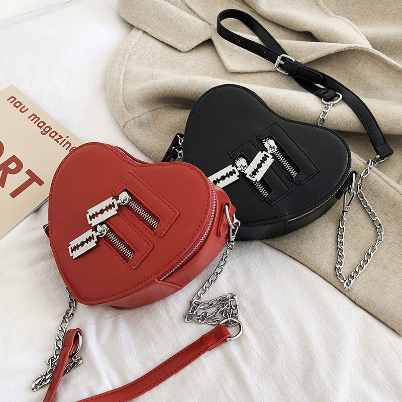 Red Love Heart Shape Shoulder Bag for Women - Venus Trendy Fashion Online