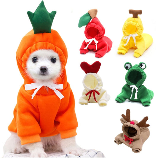 Cute Fruit Dog Clothes for Small Dogs hoodies - Venus Trendy Fashion Online
