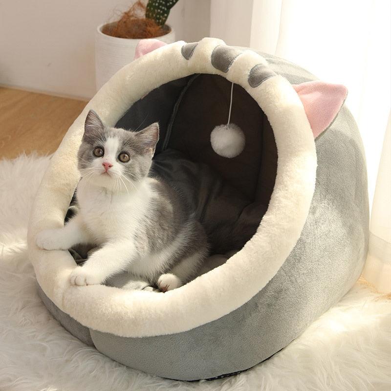 Sweet Cat Bed Warm Pet Basket Cozy Kitten Lounger Cushion Cat House - Venus Trendy Fashion Online
