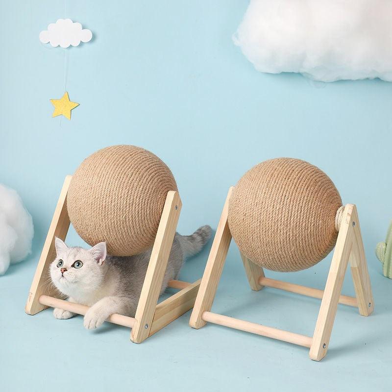 Cat Scratching Ball Toy Kitten Sisal Rope Ball Board Grinding Paws Toys - Venus Trendy Fashion Online