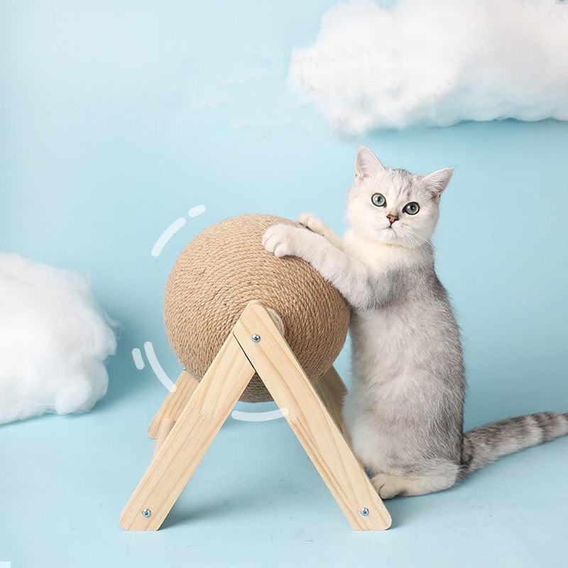 Cat Scratching Ball Toy Kitten Sisal Rope Ball Board Grinding Paws Toys - Venus Trendy Fashion Online