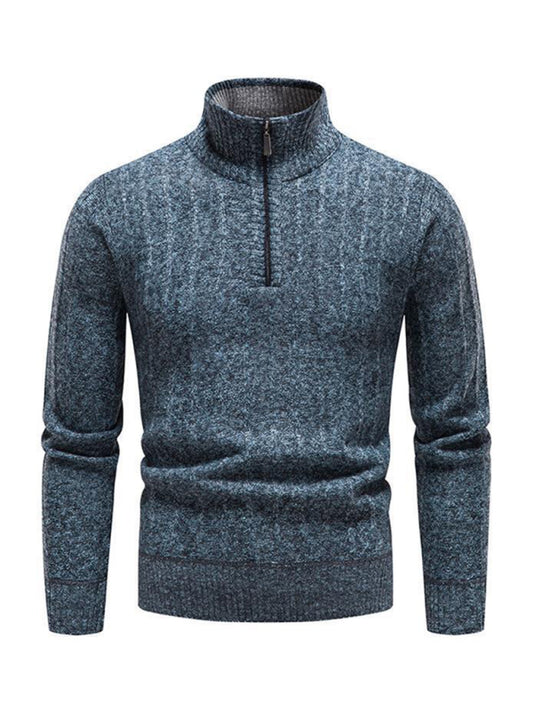 Men's stand collar zipper half cardigan sweater Venus Trendy Fashion Online