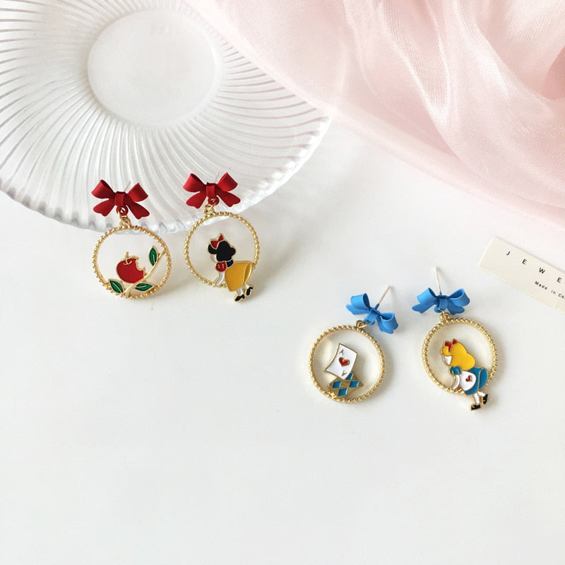 Cute Alice In Wonderland Mermaid Drop Earrings - Venus Trendy Fashion Online