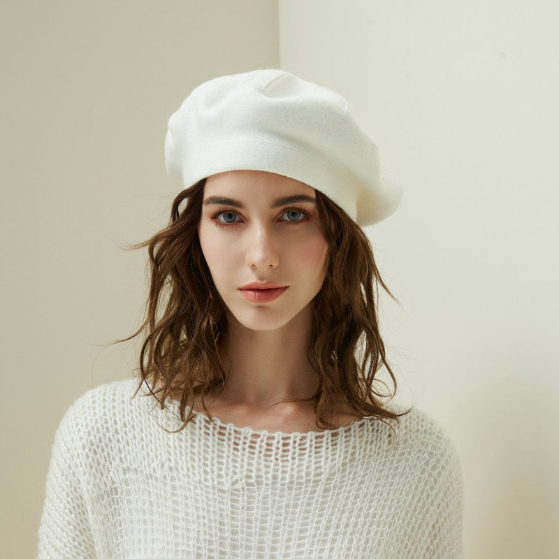 Women retro warm knitting artist hat casual pumpkin hat - Venus Trendy Fashion Online