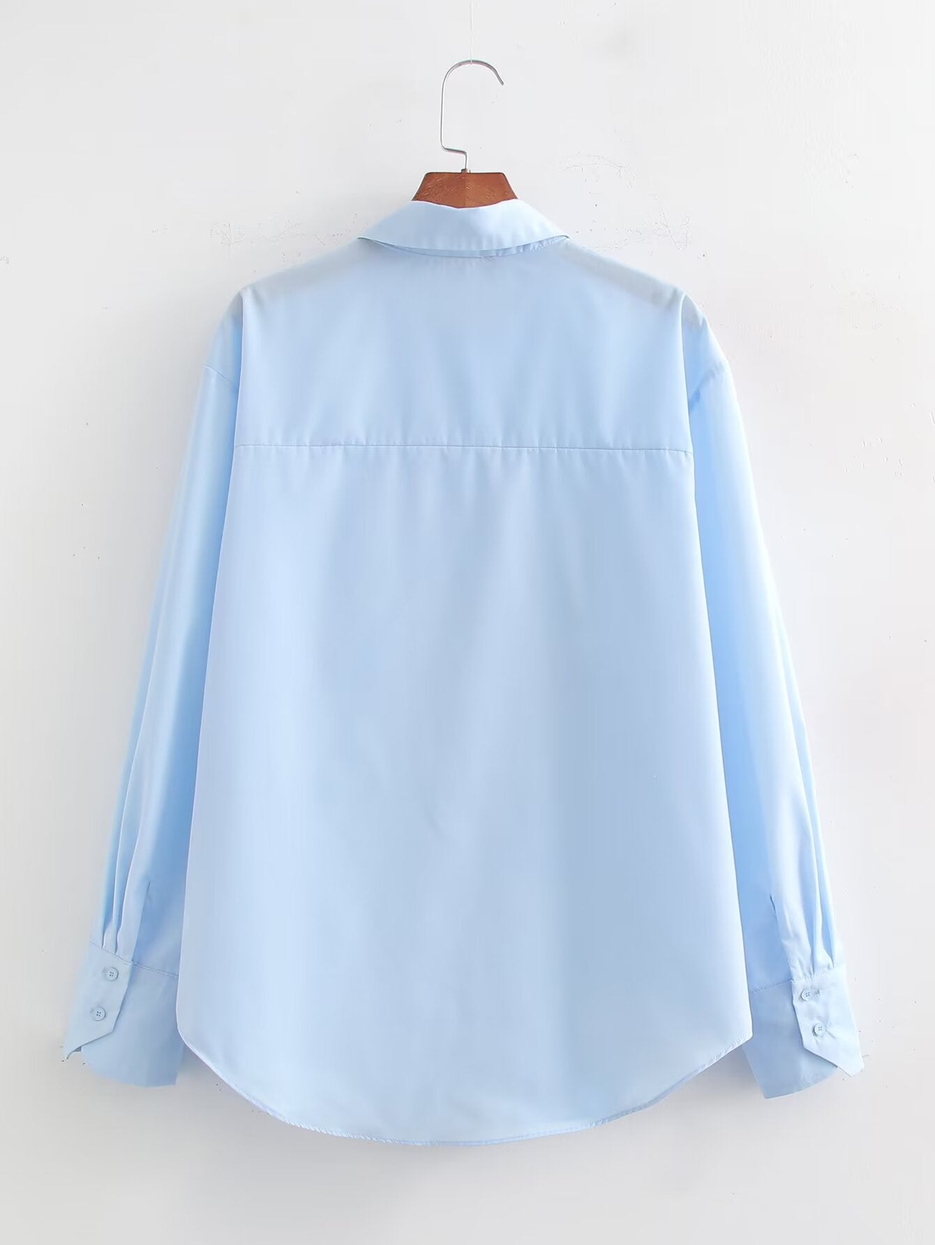 Spring Women Loose Casual Poplin Shirt