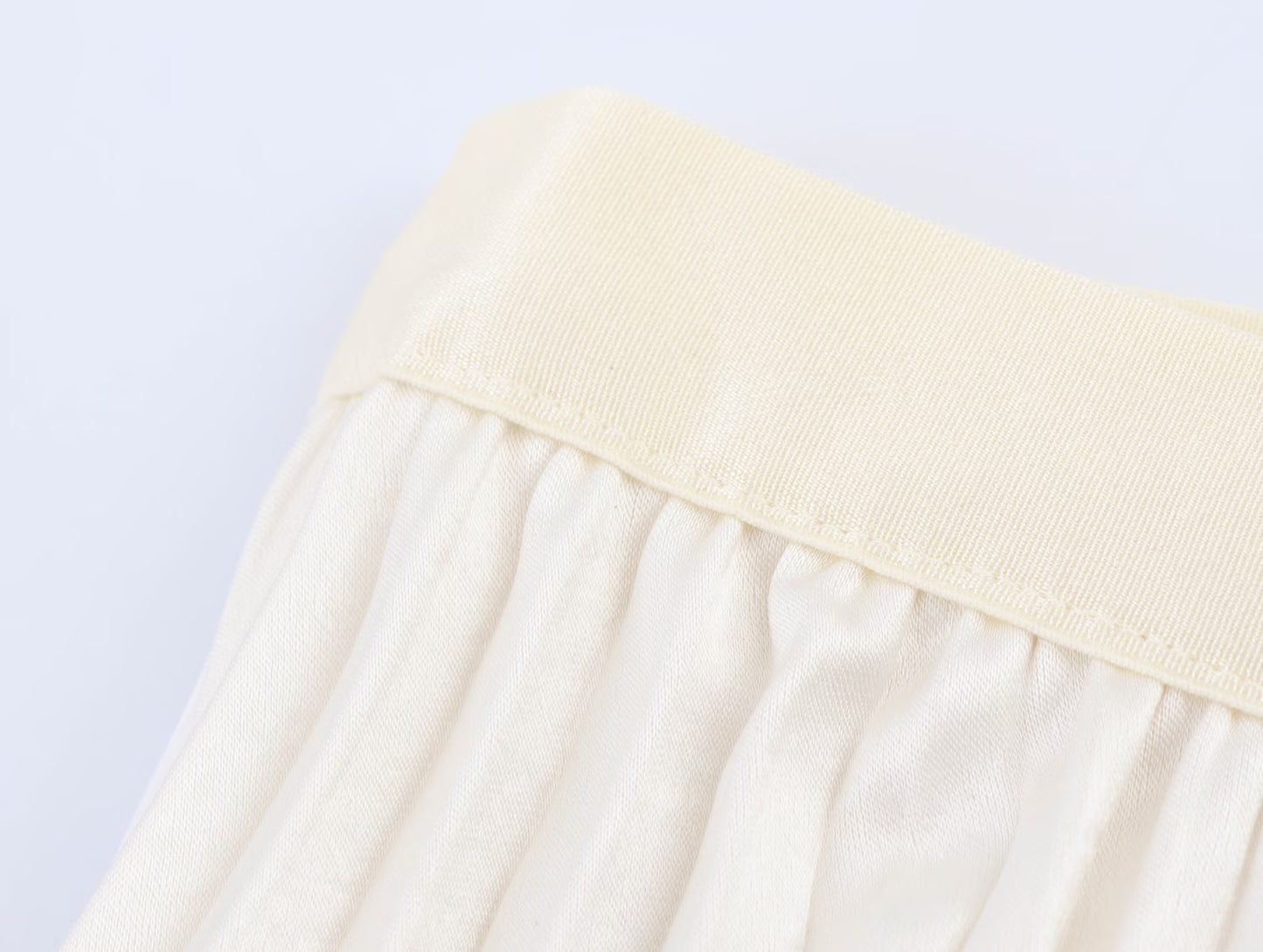 Women Summer Wooden Ear Elegant Pleated Skirt