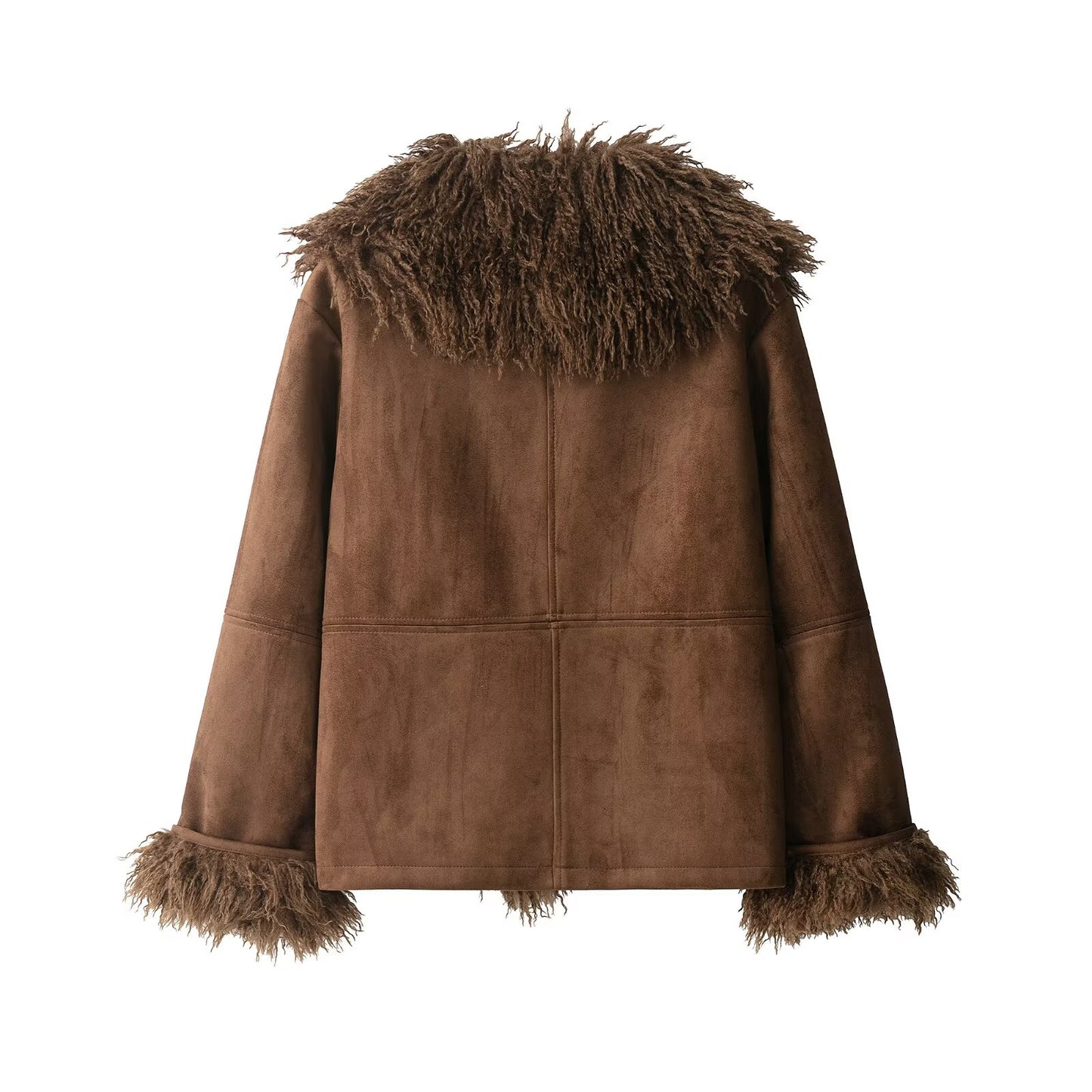 Women Autumn Artificial Fur Effect Jacket Coat