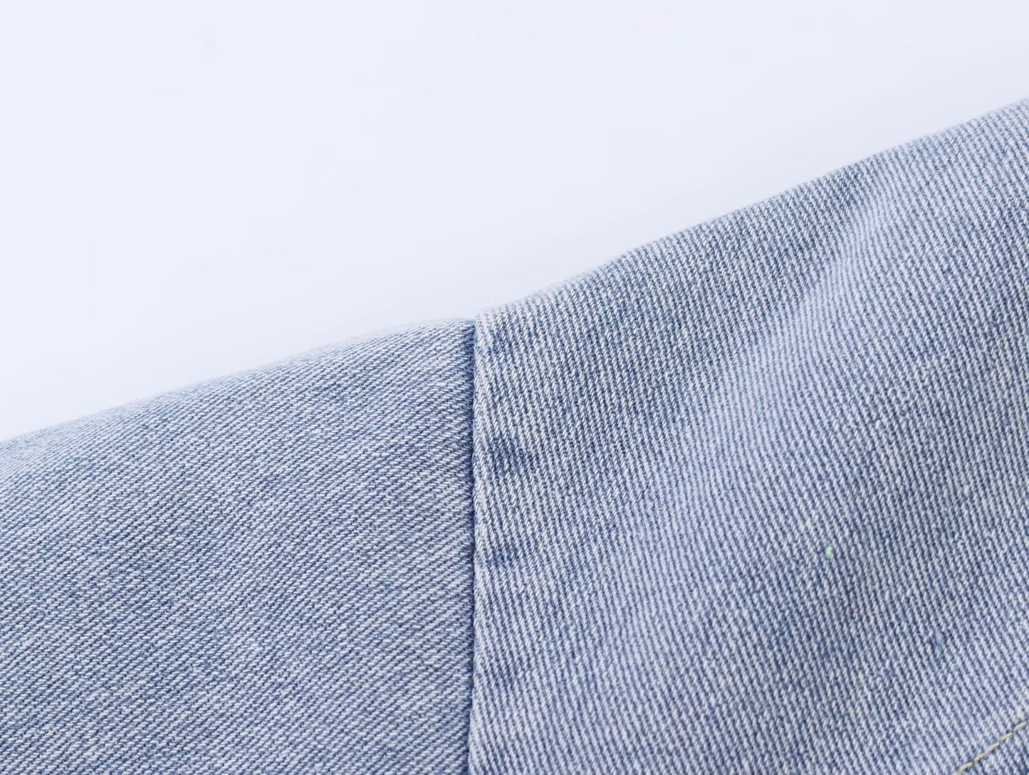 Women Stand Collar Denim Bomber Jacket