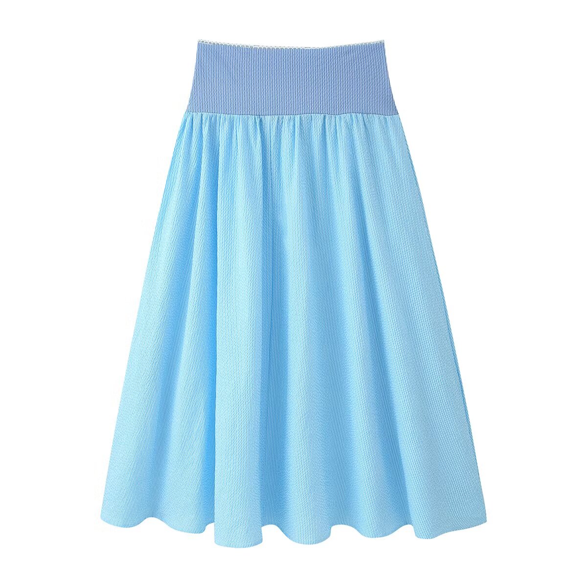 Women Simple Two Color Halter Strap Skirt Set