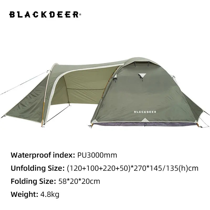 2-3 People Backpacking Tent Outdoor Camping 4 Season Winter Skirt Tent Double Layer Waterproof - Venus Trendy Fashion Online