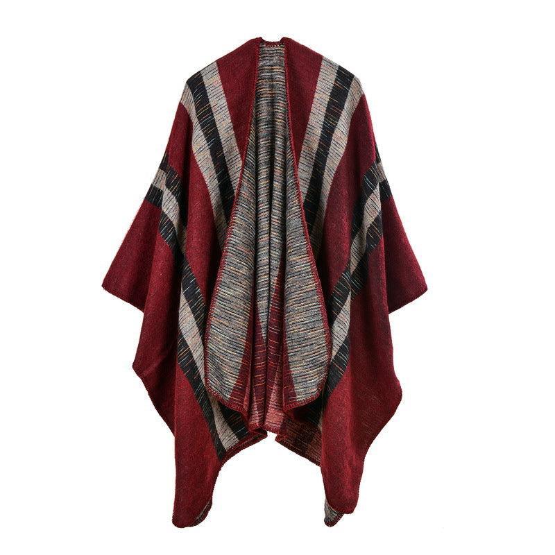 Women Cashmere like Large Split Ethnic Shawl - Venus Trendy Fashion Online