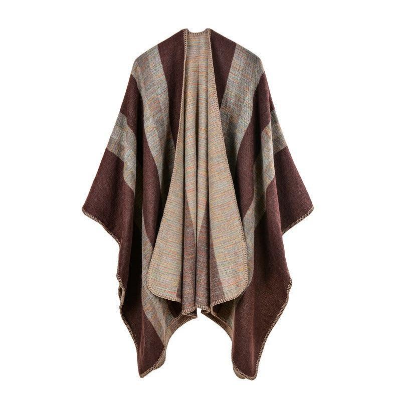 Women Cashmere like Large Split Ethnic Shawl - Venus Trendy Fashion Online