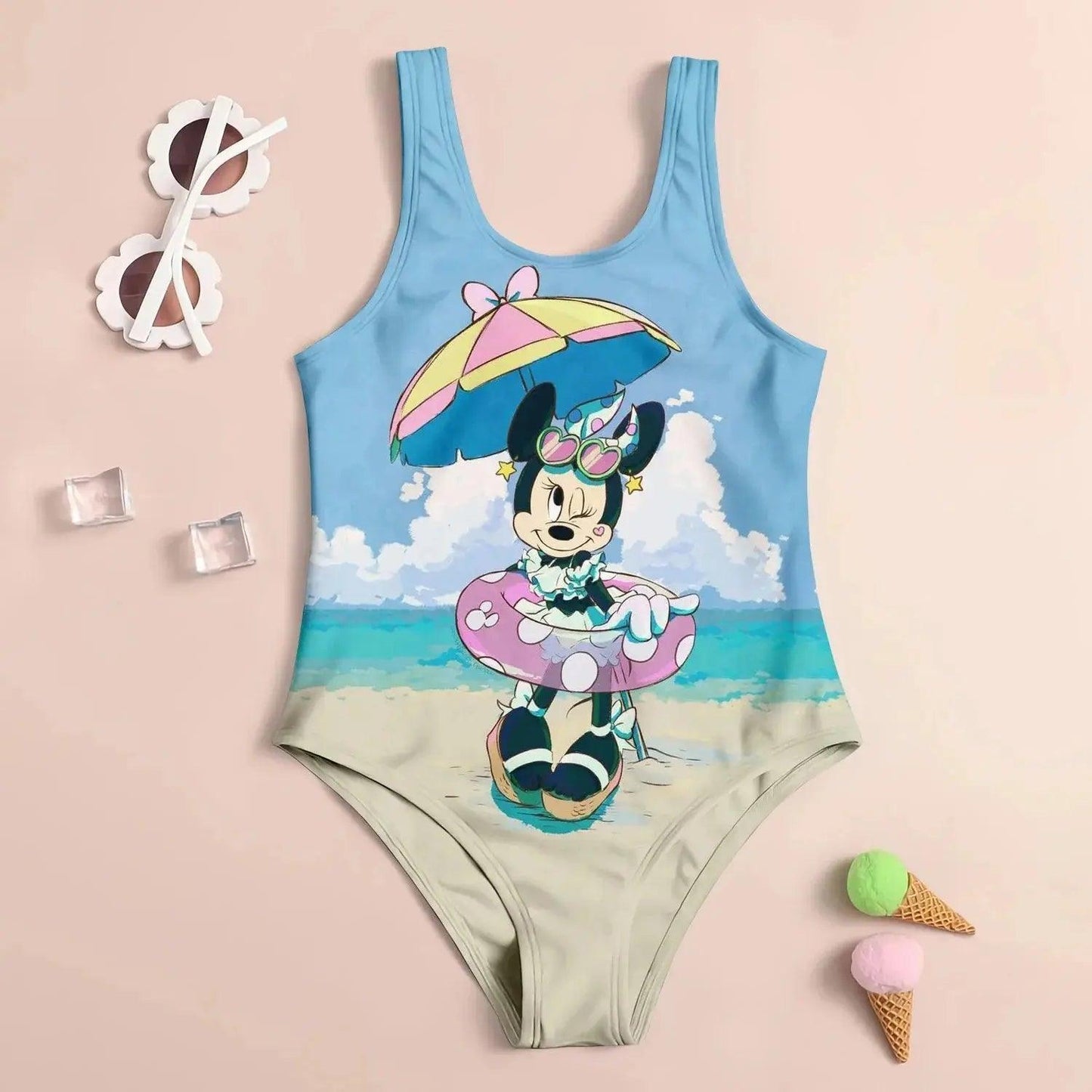 3D Cartoon Print Cute Kid's Swimsuit - Venus Trendy Fashion Online