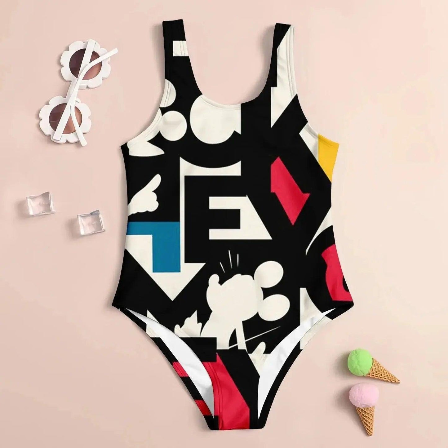 3D Cartoon Print Cute Kid's Swimsuit - Venus Trendy Fashion Online