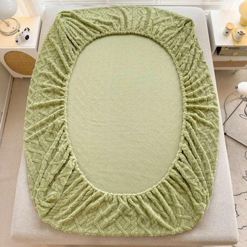 3D Embossed Velvet Mattress Cover for winter - Venus Trendy Fashion Online