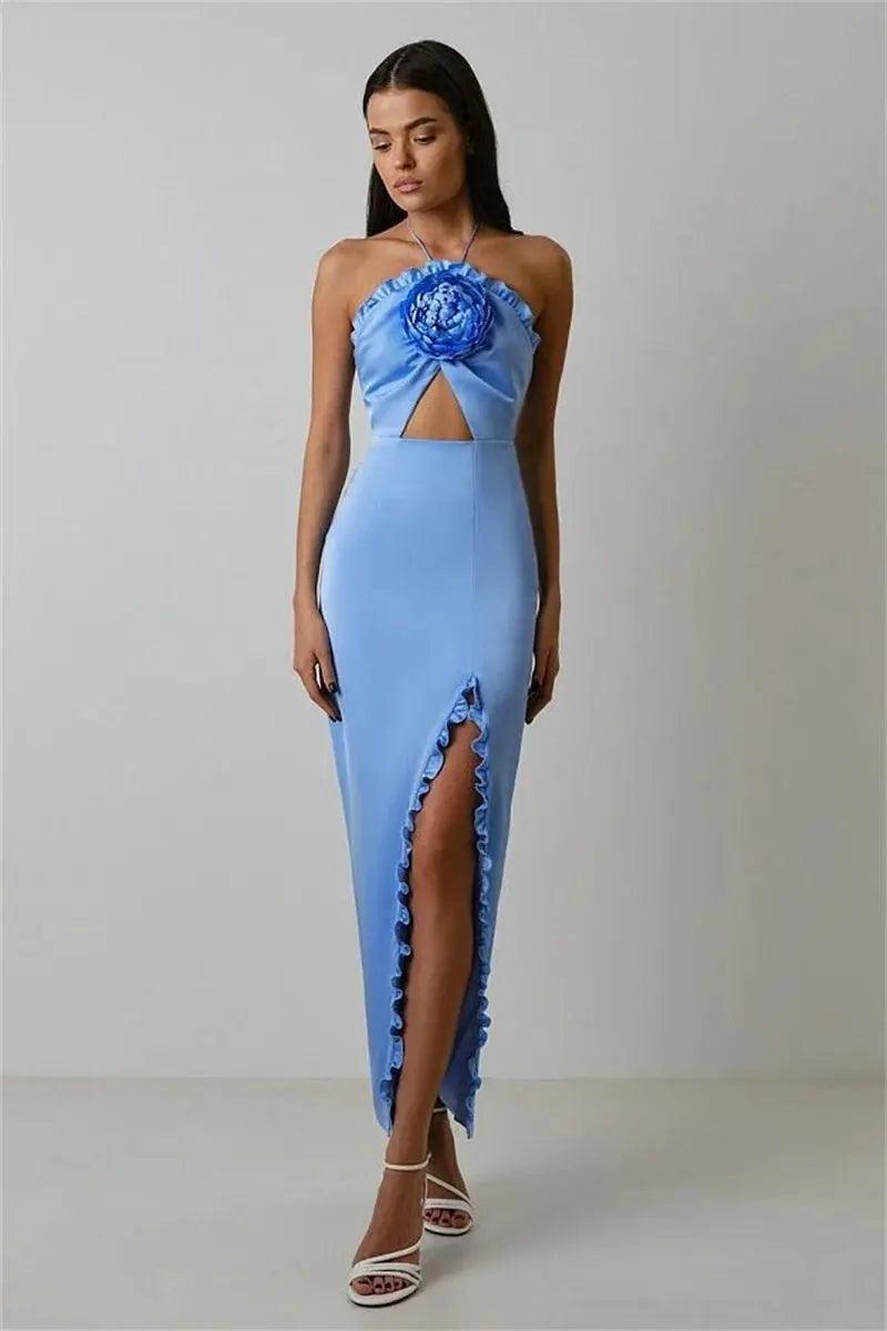 3D Flower Formal Evening Dress - Venus Trendy Fashion Online