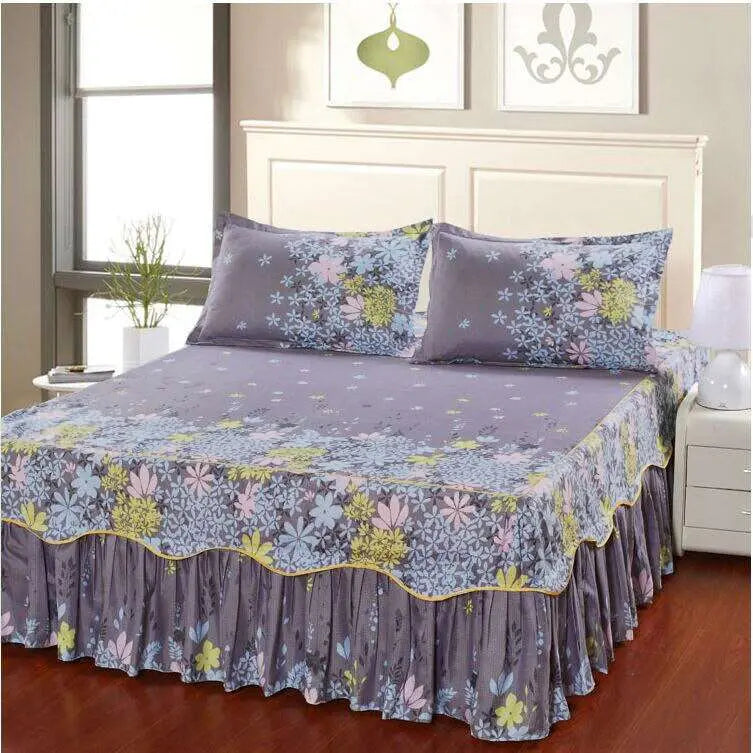 3Pcs Bed Sheet Cotton Lace Cover Pillowcase Bedding Set - Venus Trendy Fashion Online