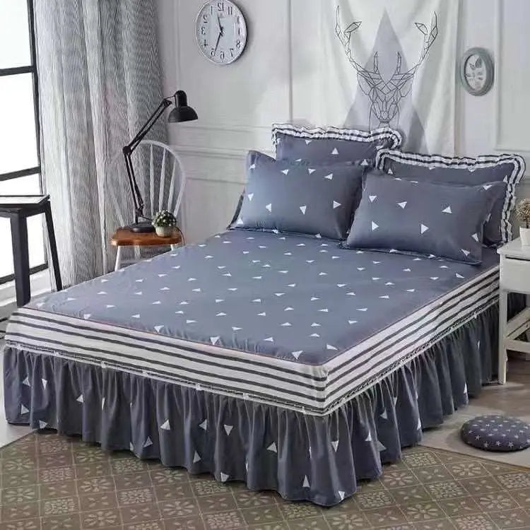 3Pcs Bed Sheet Cotton Lace Cover Pillowcase Bedding Set - Venus Trendy Fashion Online