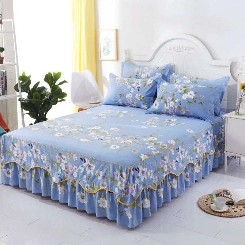 3Pcs Bed Sheet Cotton Lace Cover Pillowcase Bedding Set - Venus Trendy Fashion Online