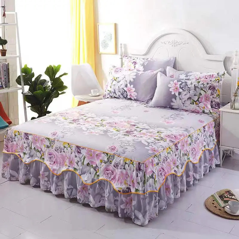 3Pcs Bed Sheet Cotton Lace Cover Pillowcase Bedding Set - Venus Trendy Fashion Online