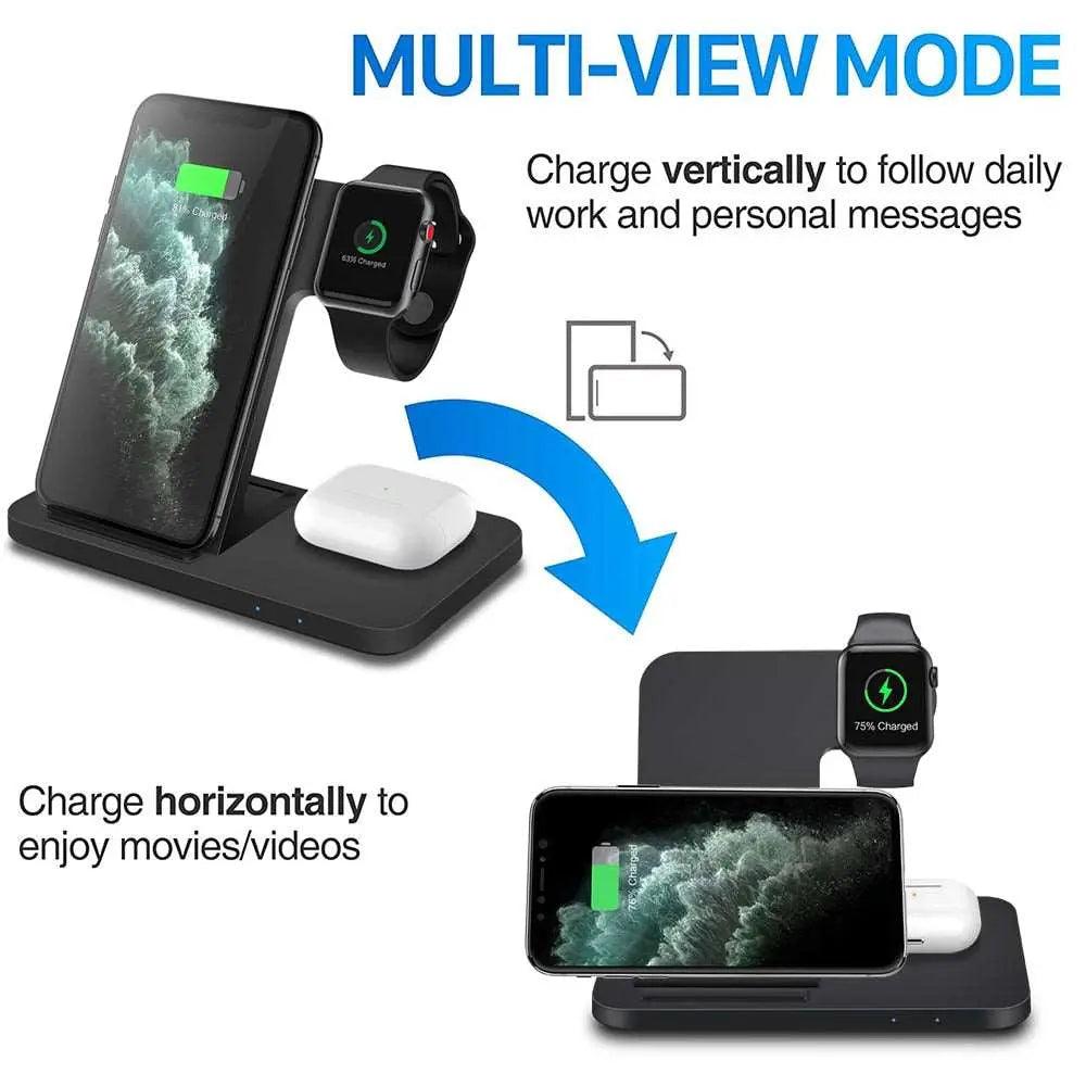 3in1 Wireless Fast Charger Dock Station - Venus Trendy Fashion Online