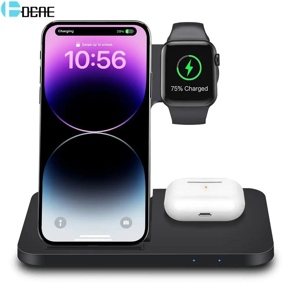 3in1 Wireless Fast Charger Dock Station - Venus Trendy Fashion Online