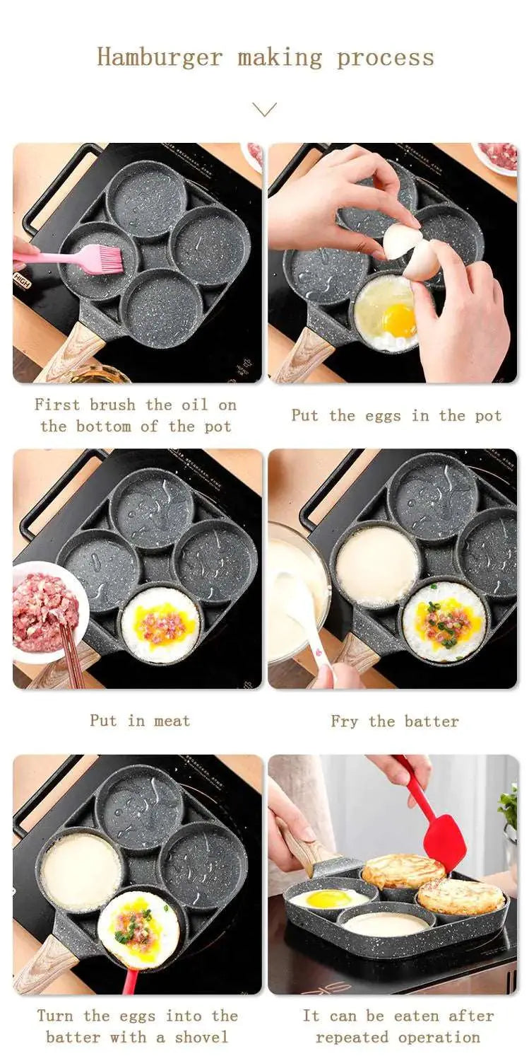 4-Hole Non-Stick Omelet Pan - Venus Trendy Fashion Online