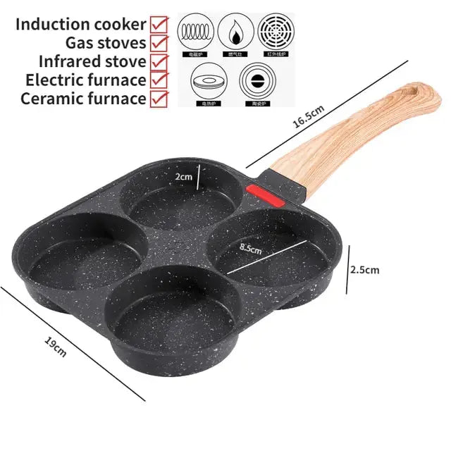 4-Hole Non-Stick Omelet Pan - Venus Trendy Fashion Online