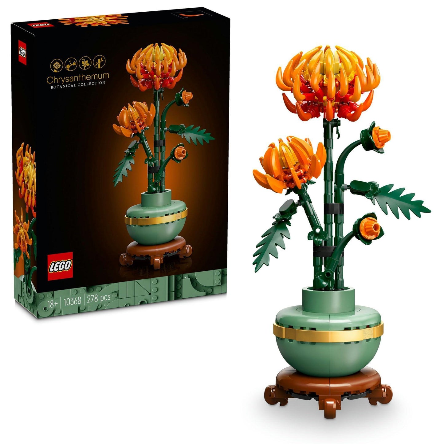 LEGO® Icons Chrysanthemum 10368 Flower Decor, Creative Building Set for Adults - Venus Trendy Fashion Online