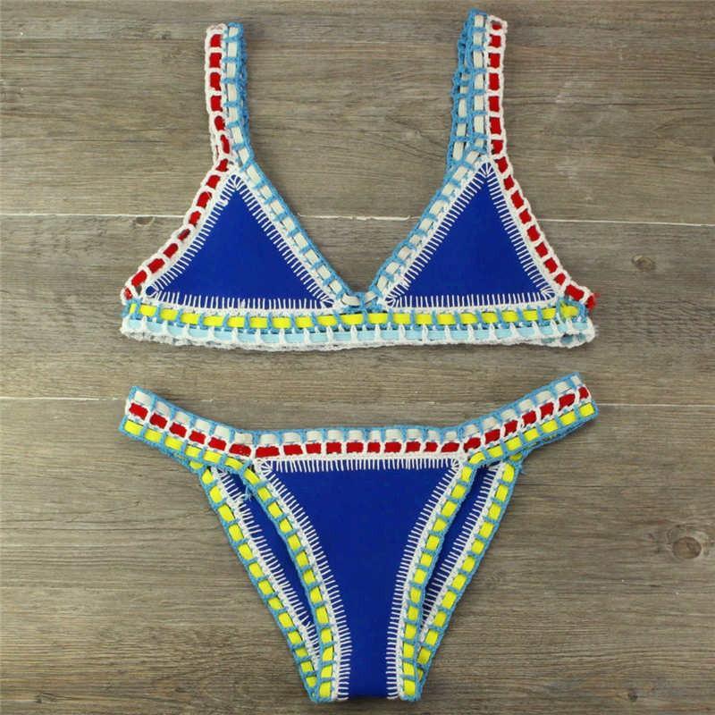 Knitted Stitching Swimsuit Set - Venus Trendy Fashion Online