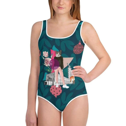 All-Over Print Youth Swimsuit - Venus Trendy Fashion Online