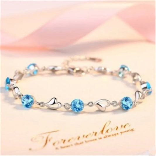 Fashionable Sweet Heart Shape Plating Inlay Zircon Bracelets  Venus Trendy Fashion Online