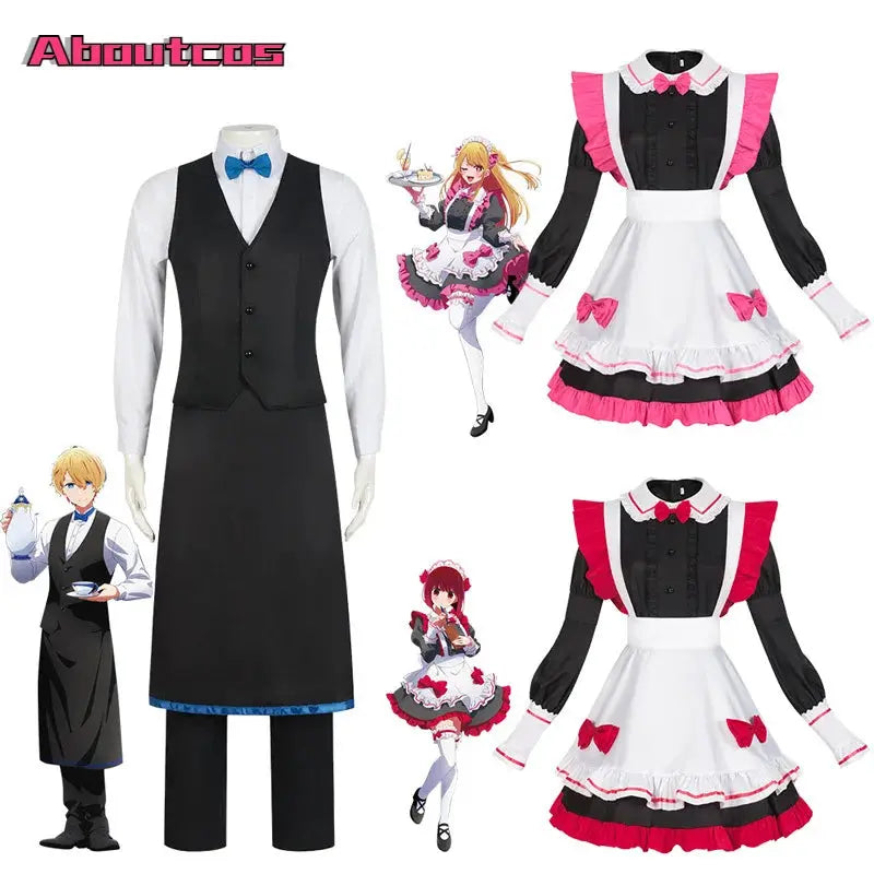 Anime OSHI NO KO Cosplay Costume Arima Kana Maid Uniform sets - Venus Trendy Fashion Online