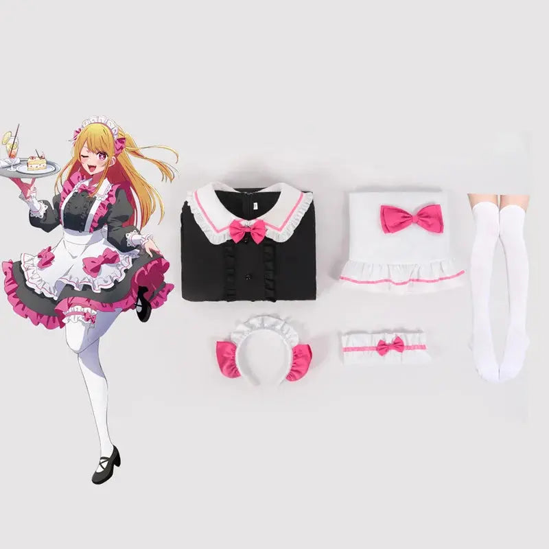 Anime OSHI NO KO Cosplay Costume Arima Kana Maid Uniform sets - Venus Trendy Fashion Online