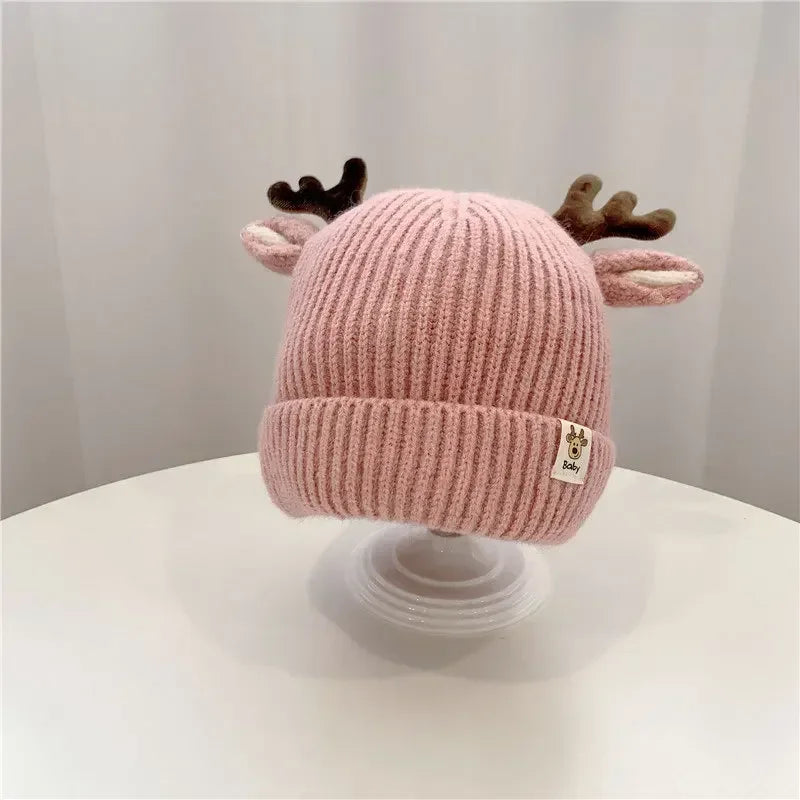 Autumn Winter Knitted Baby Beanie Cute Deer Ear Thick Warm Hat Venus Trendy Fashion Online