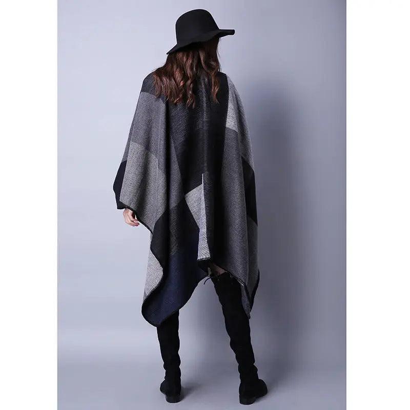 Autumn Winter Scarf Lattice Thickened Cape - Venus Trendy Fashion Online