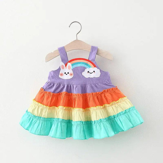 Baby Girls Rainbow Suspender Princess Dress - Venus Trendy Fashion Online