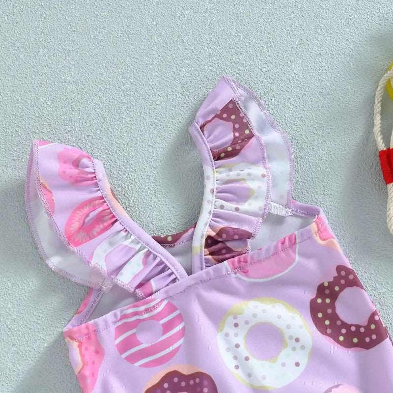 Baby Girls Swimsuit Donut Print - Venus Trendy Fashion Online