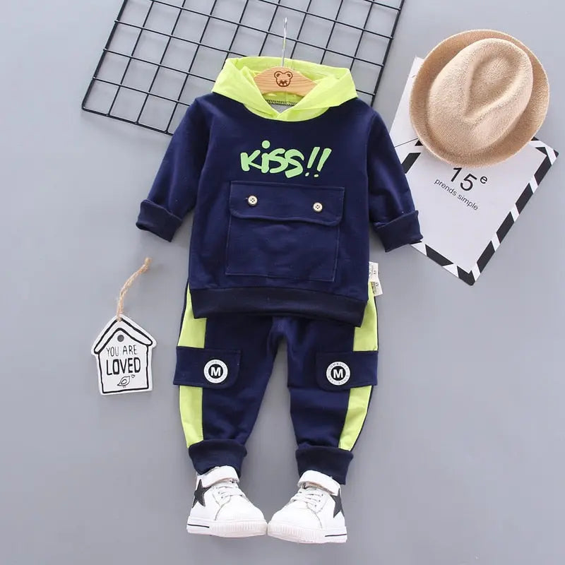 Boys Long Sleeves Outfits Clothing Hoodie + Trousers - Venus Trendy Fashion Online