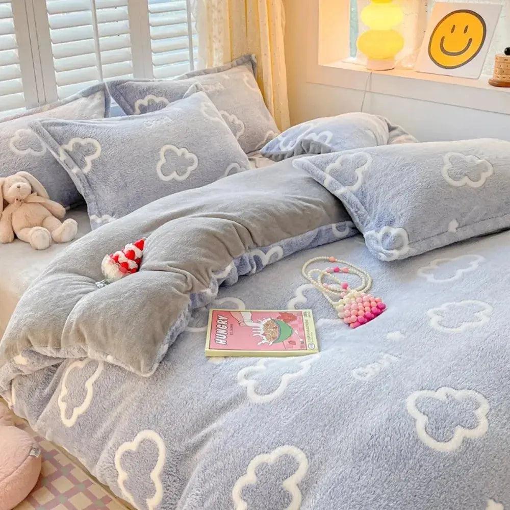 Winter Cartoon Style Duvet Covers Velvet (No Pillows cases) - Venus Trendy Fashion Online