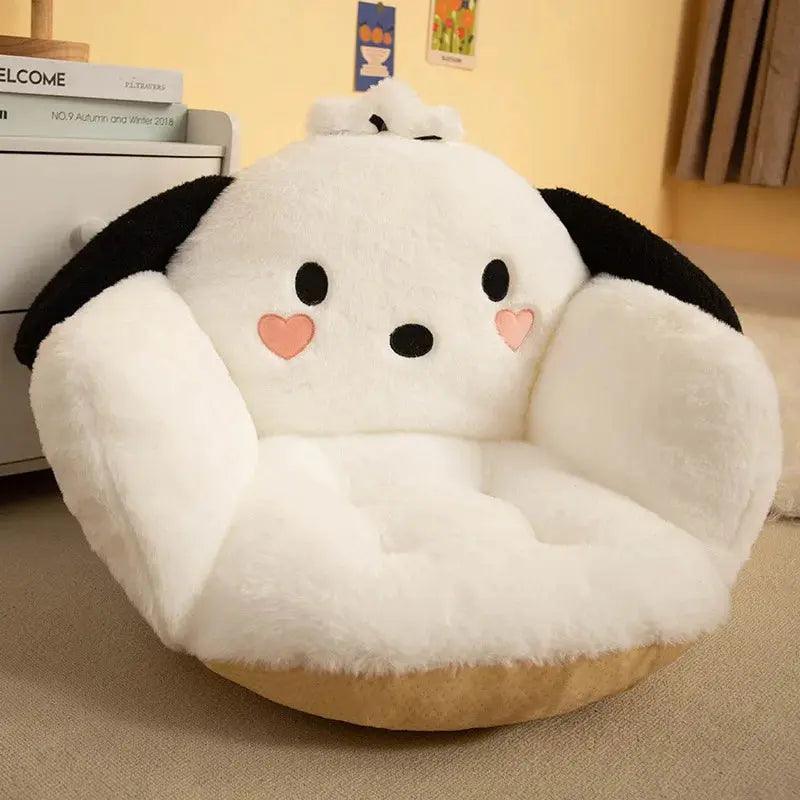 Cartoon Winter Plush Half Non-slip Chair Cushion - Venus Trendy Fashion Online