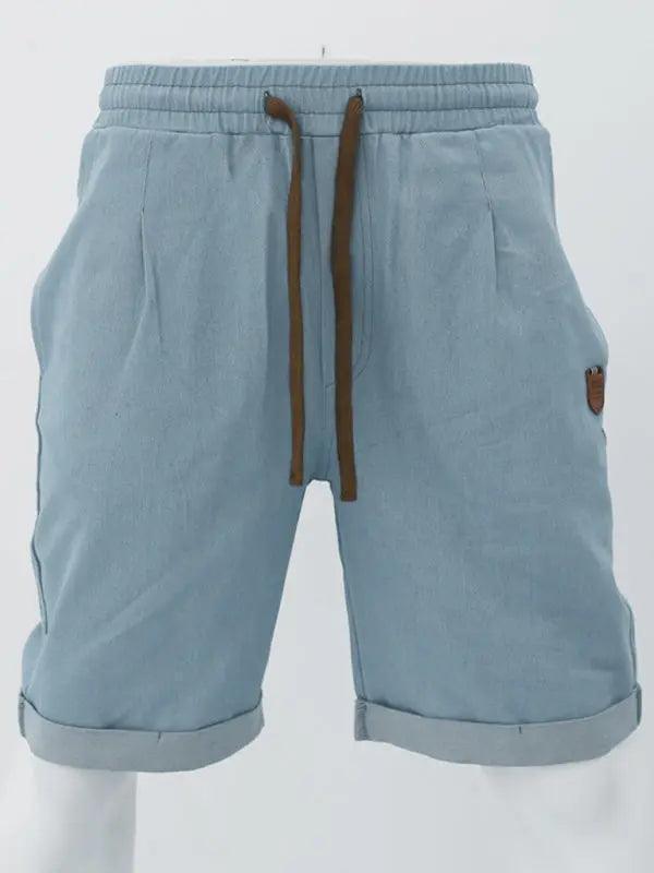 Casual three-quarter pants solid color shorts loose high-waisted rope breathable shorts - Venus Trendy Fashion Online
